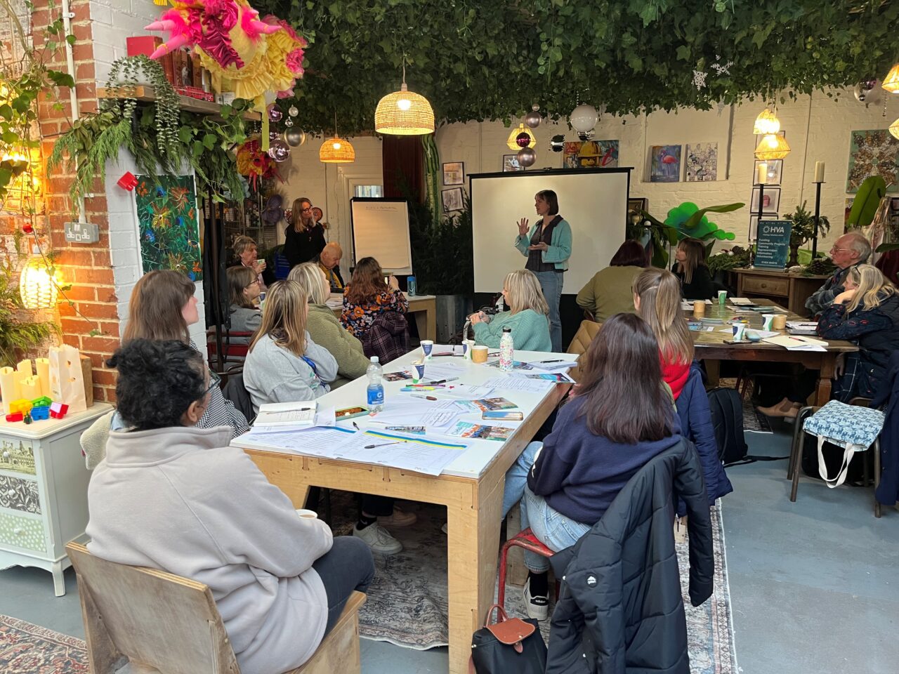 A group discussion at a HVA/RVA Volunteer Coordinators' Conversation